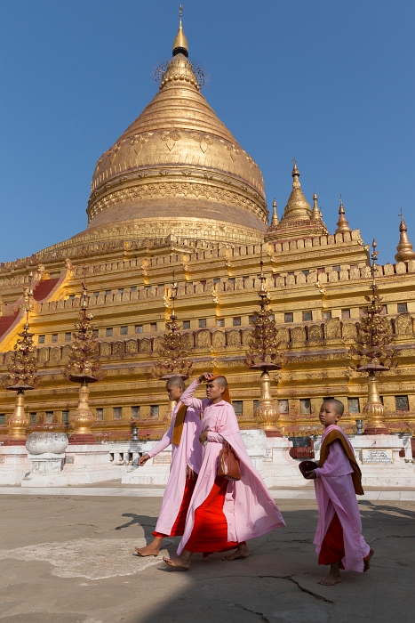 18/02/2016-Bagan(Birmanie)-Pagode dorée Shwe Zigon