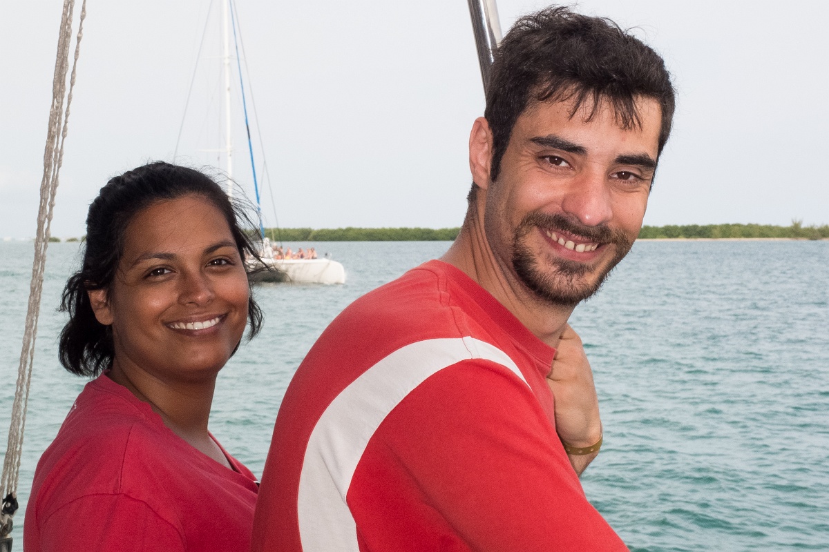 20130513-7017-pf.jpg - 13/05/2013-Varadero(Cuba)-Sortie en catamaran-->Sur le bateau, Kim, Philippe